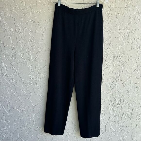 ST.JOHN Collection Pants Women 8 Santana Knit Pull On Evening Formal Black - Picture 1 of 7